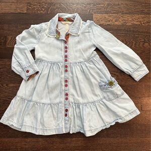 Matilda Jane Heart to Heart Walk the Line Chambray Tiered Dress